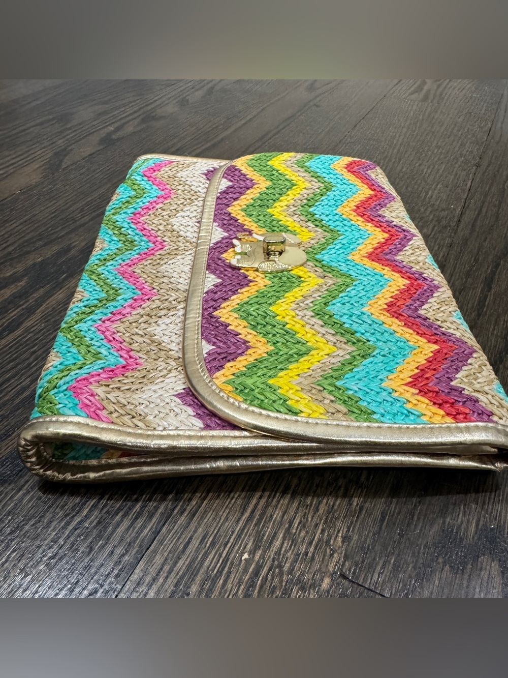 Lilly Pulitzer • Elephant Woven Raffia Straw Spring Fling Clutch - Picture 4 of 11